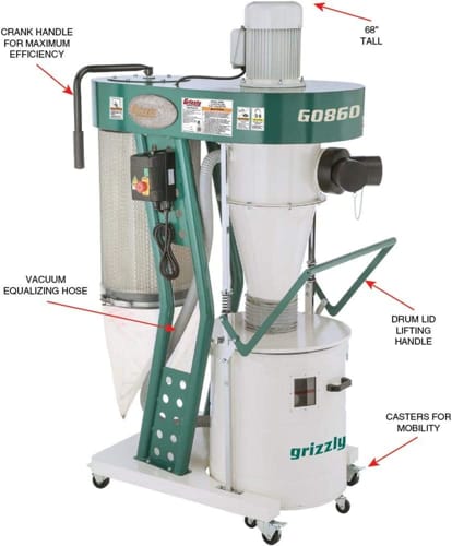 Grizzly Industrial Portable Cyclone Dust Collector