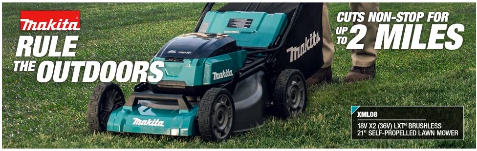 The Makita Lawn Mower kit with Improved Four Batteries